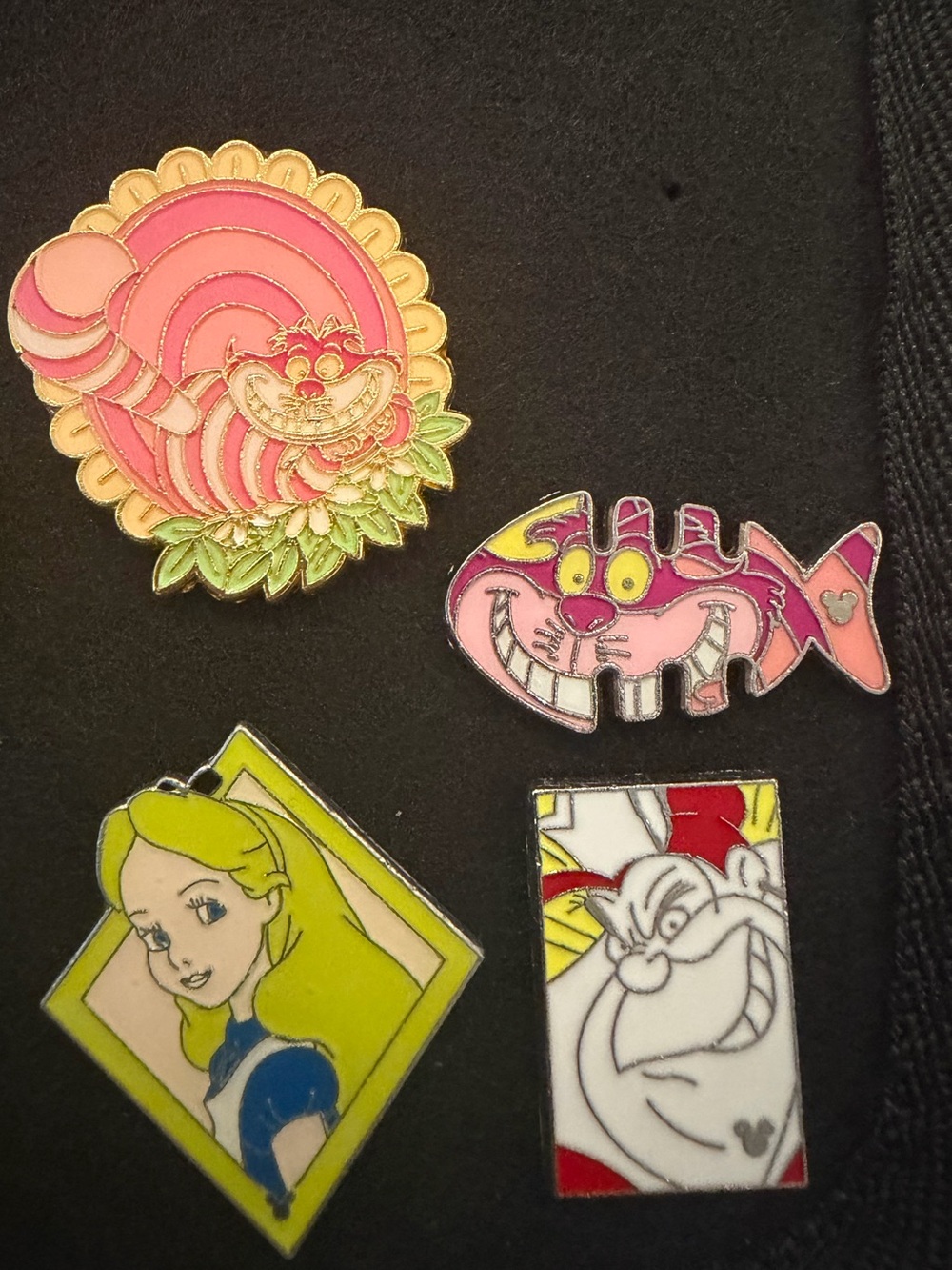 Disney Alice in Wonderland 4 pin lot